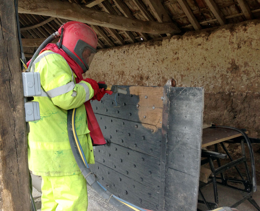 Alberny Restorations Ltd. Wood Door Sandblasting